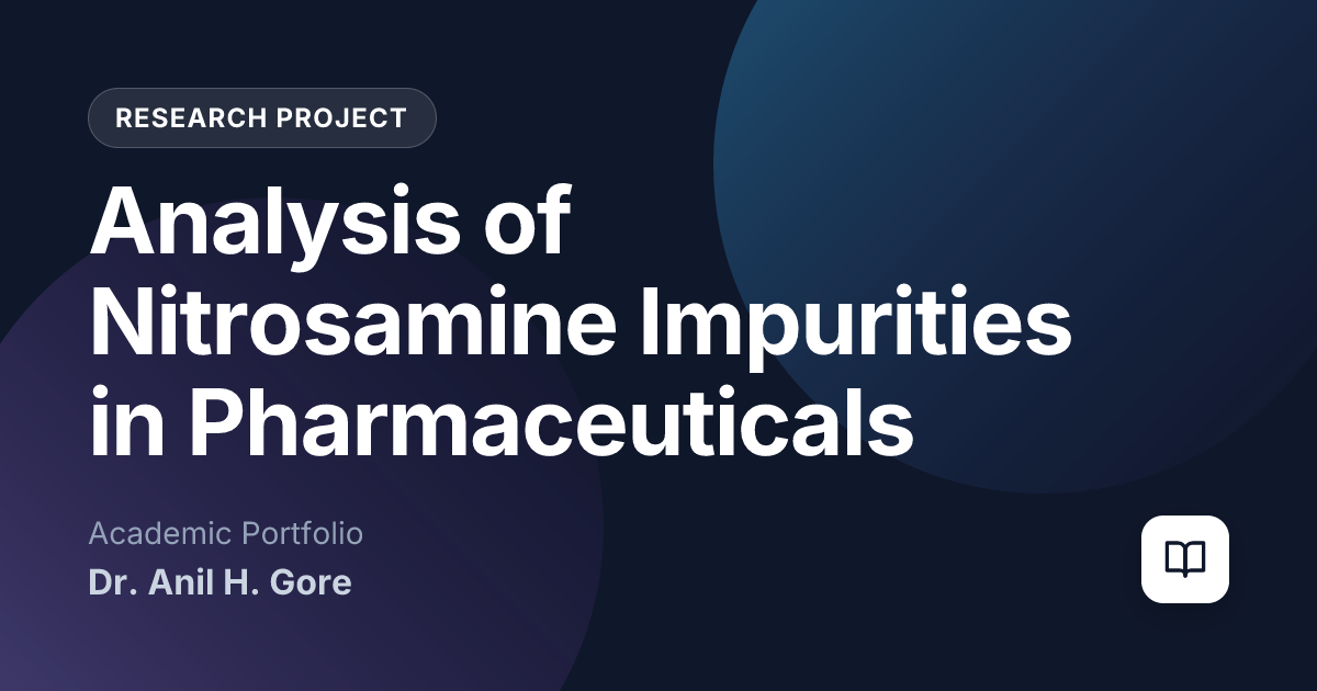 Analysis of Nitrosamine Impurities in Pharmaceuticals