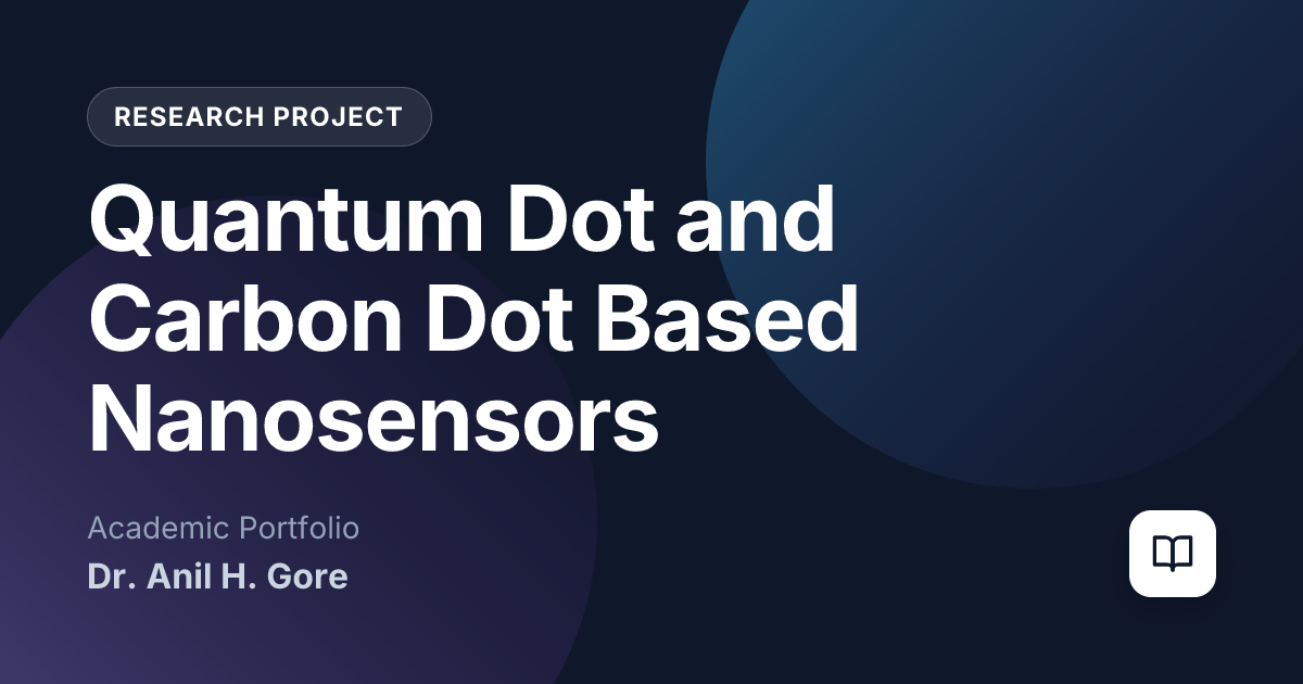 Quantum Dot & Carbon Dot Based Nanosensors